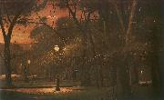 Mihaly Munkacsy Park Monceau at Night China oil painting reproduction